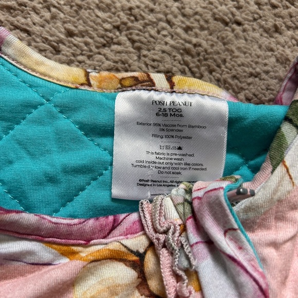 Posh Peanut Floral Baby Sleep Sack - Pink and Blue - Picture 2 of 3
